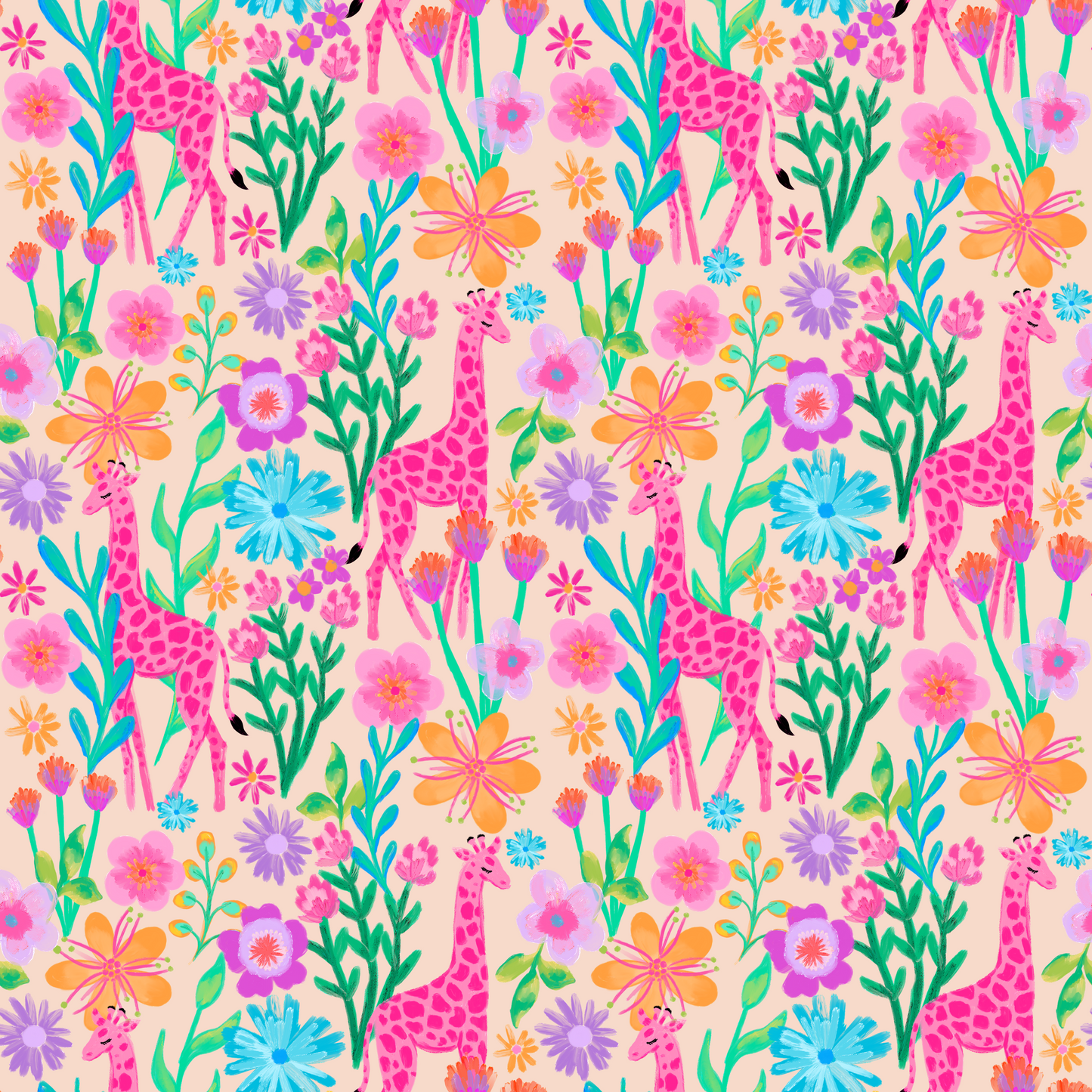 Floral giraffes