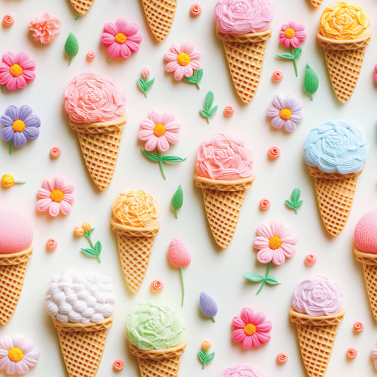 Floral ice creams